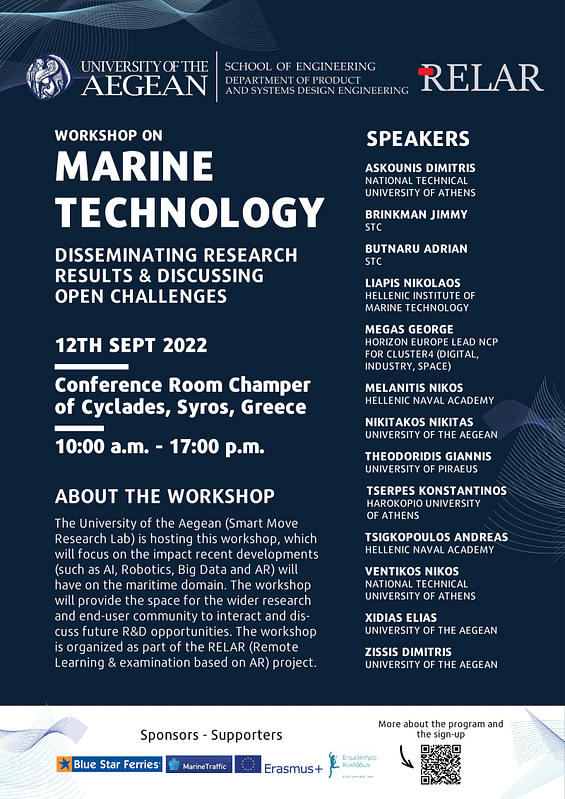 Marine Technology Workshop - Smart Move Research Lab, DPSD